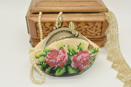 BagsArtDeco Digital Download - PDF - Bead crochet pattern - Beaded coin purse DIY #132-7