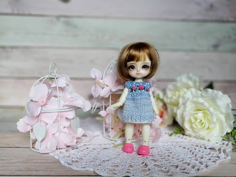 STO doll clothes - dress for doll - doll collect clothes - 寶寶/兒童玩具/玩偶 - 繡線 藍色