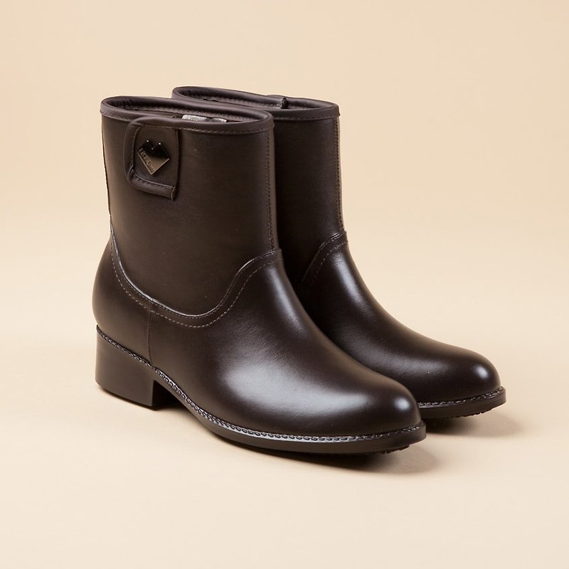 [English rainy season] seamless rate short rain boots _ chocolate coffee - รองเท้ากันฝน - วัสดุกันนำ้ สีนำ้ตาล