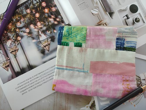 El-Rophé handmade 連理-日本設計師布料拼接筆袋/化妝包-設計師系列