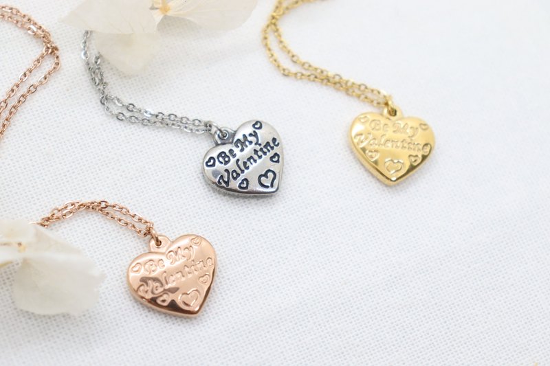 (Surgical Steel) Love Struck Heart Necklace Valentine's Day Gift for Her - 項鍊 - 不鏽鋼 多色