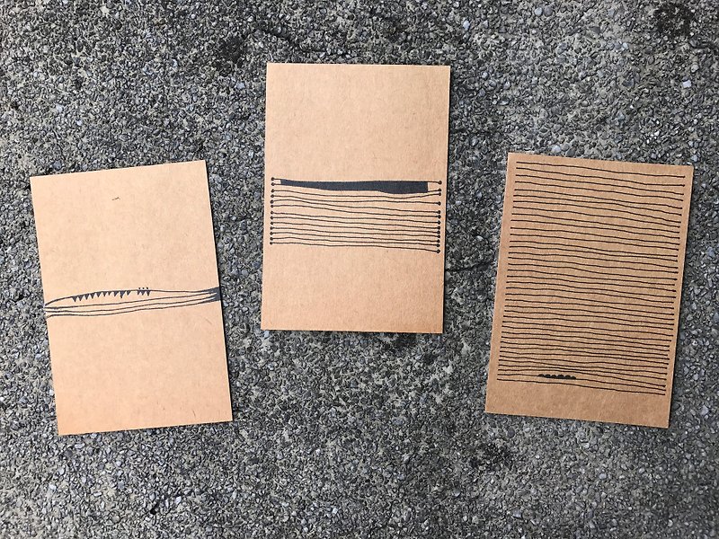 Handmade card postcards ㊣ cloud music scores, rests, as well as fish sound (group) - การ์ด/โปสการ์ด - กระดาษ สีนำ้ตาล
