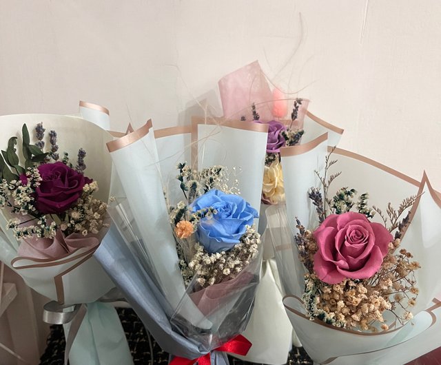 Dried Flower/Eternal Flower Bouquet-Ocean Whisper - Shop timeflower Dried  Flowers & Bouquets - Pinkoi