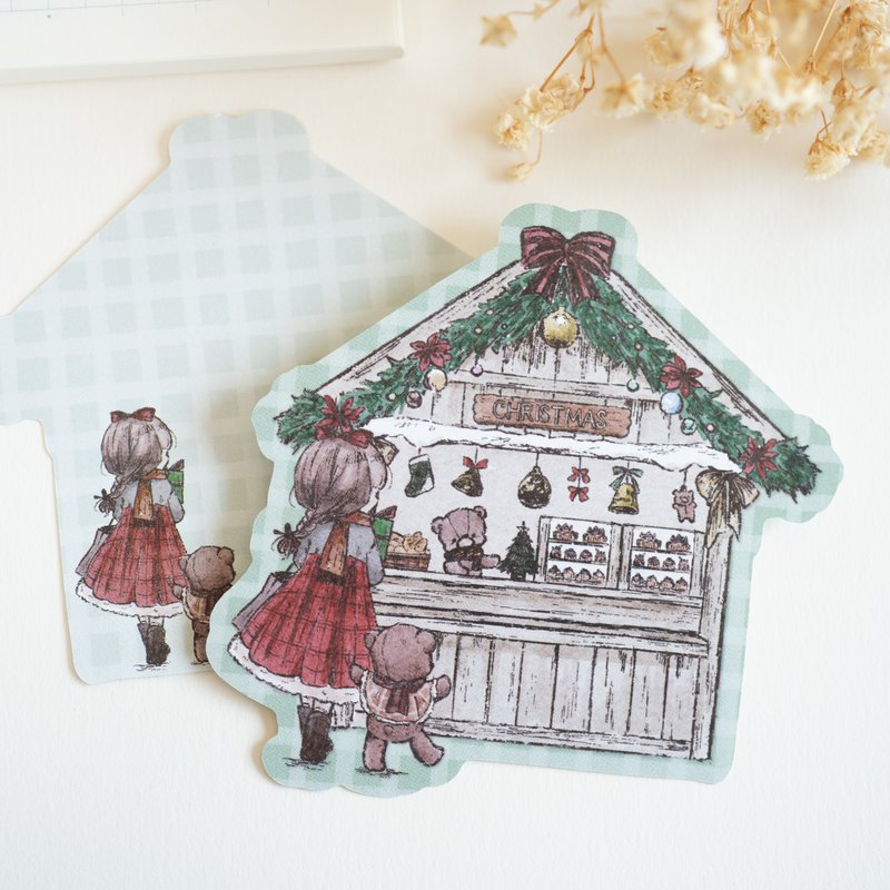 Die Cut Memo - Christmas Market No.1 - Sticky Notes & Notepads - Paper Green