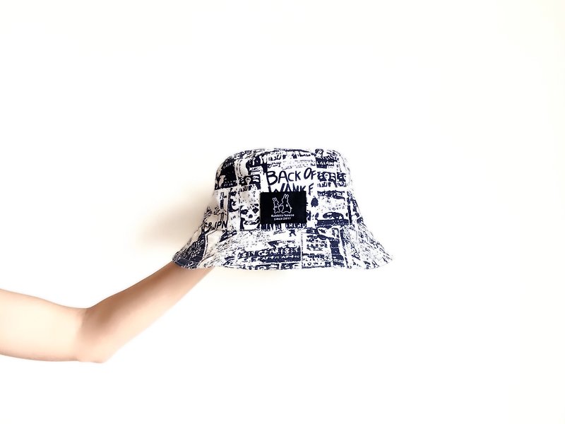 新聞青い帽子 - 帽子 - コットン・麻 ブルー