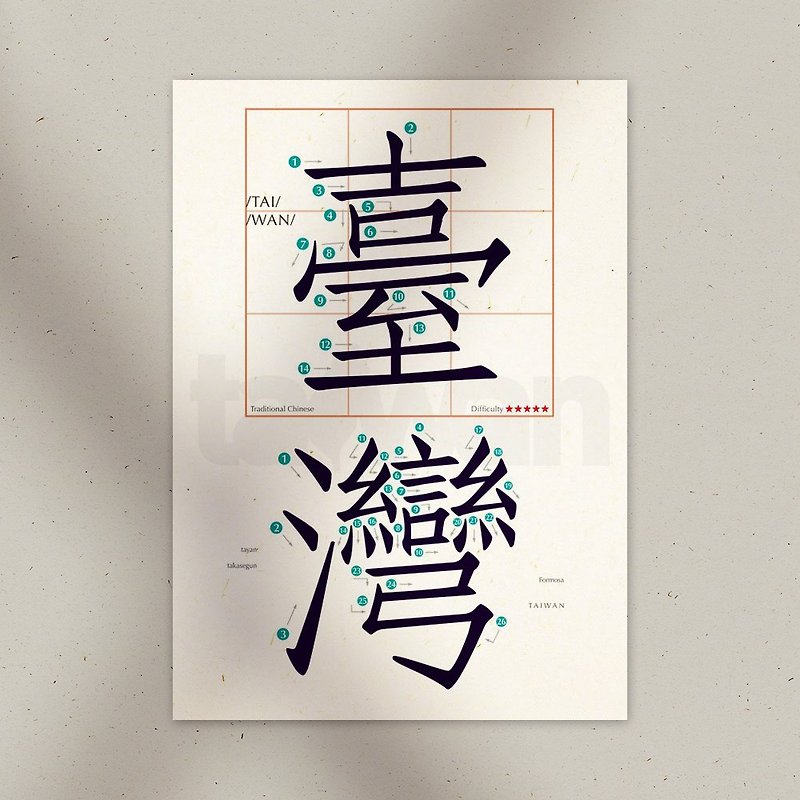 Learn Chinese Postcard-Taiwan - การ์ด/โปสการ์ด - กระดาษ ขาว