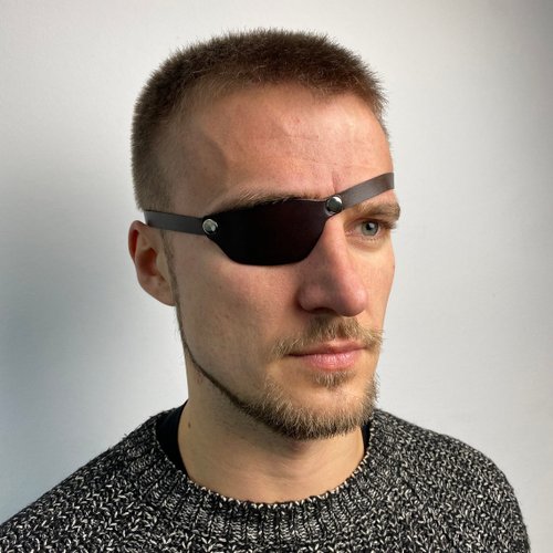 mokvok Leather Eye Patch, Eye Patch, Man Eye Patch, Woman Eye Patch, Brown Eye Patch, S