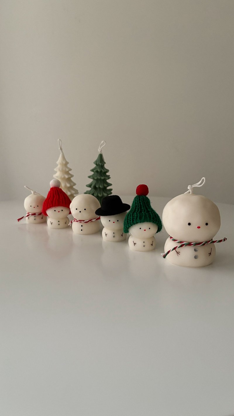 Snowman Candle Gift Box Gift Exchange Christmas Gift Box - เทียน/เชิงเทียน - ขี้ผึ้ง 