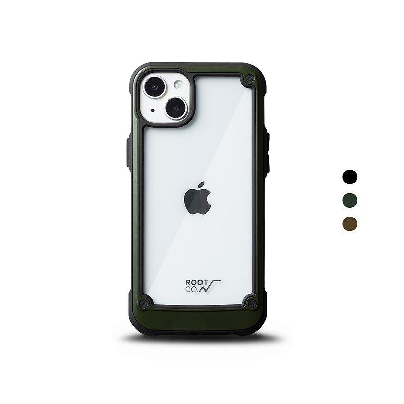 Japan ROOT CO. iPhone 14 Plus Transparent Back Panel Shockproof Phone Case - เคส/ซองมือถือ - พลาสติก หลากหลายสี