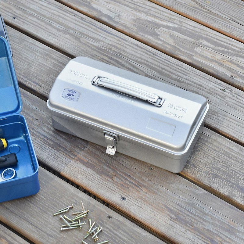 Japan TOYO Y-280 Japanese-made mountain-type handle-type steel single-layer toolbox - Storage - Other Metals Silver