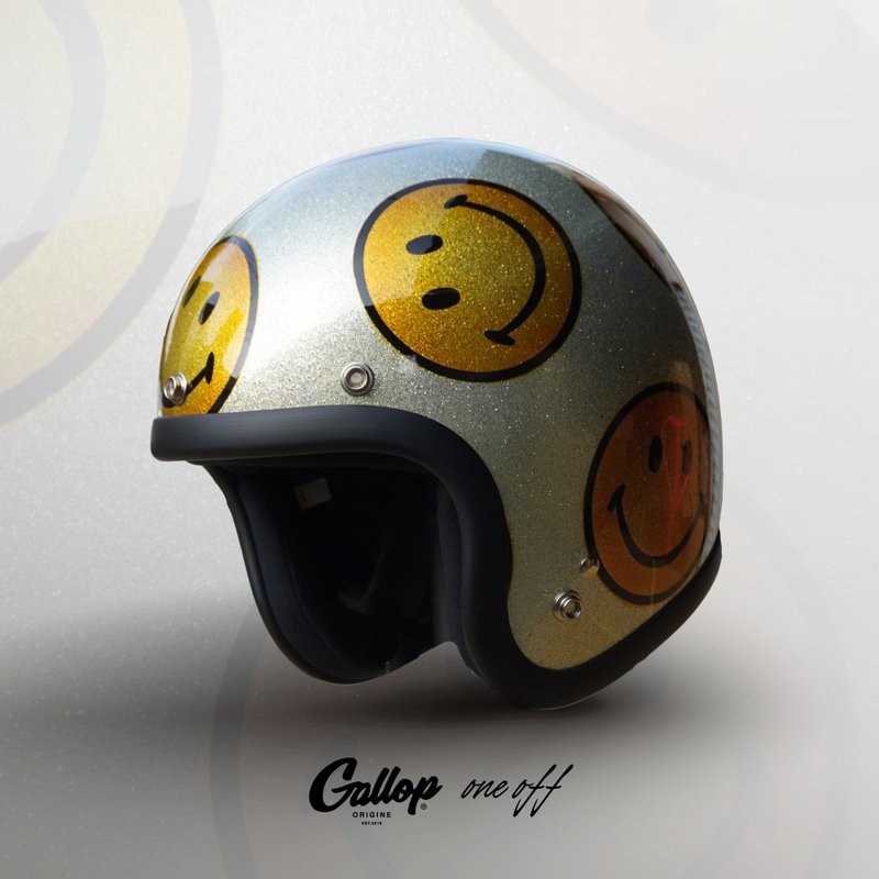 GALLOP ONE OFF series limited creation 3/4 half helmet smile - หมวกกันน็อก - วัสดุอื่นๆ 