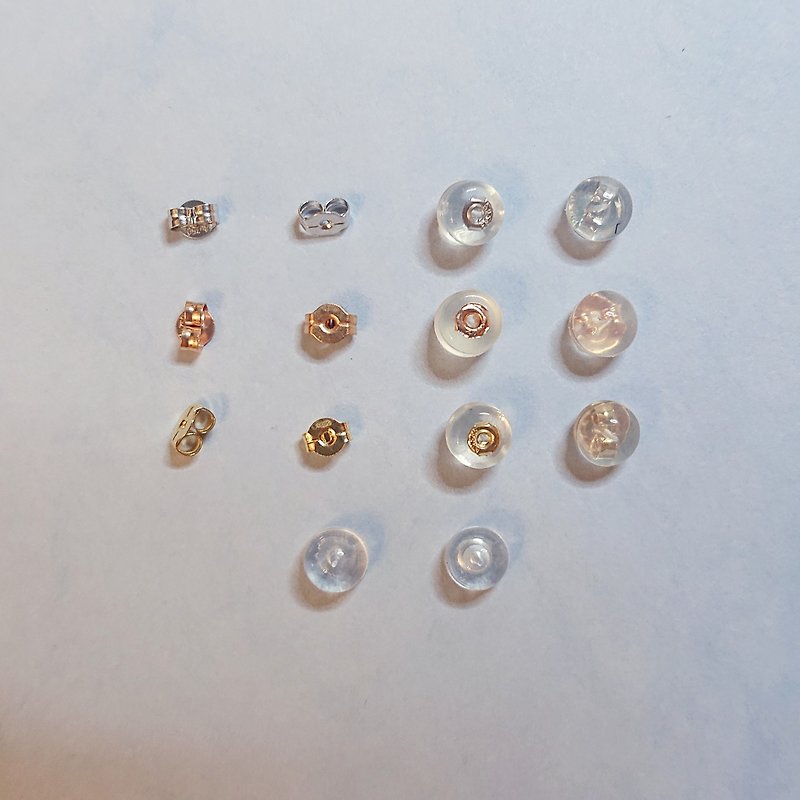 【Only for additional purchase】18K gold ear nut - ต่างหู - เครื่องประดับ สีทอง