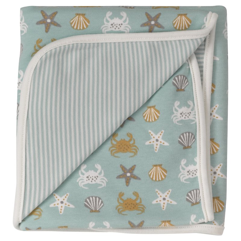 100% Organic Cotton Crab Pattern Baby Towel Made in England - ของขวัญวันครบรอบ - ผ้าฝ้าย/ผ้าลินิน หลากหลายสี