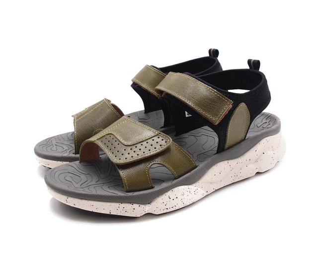 WALKING ZONE male Velcro felt adjustable platform sandals men s