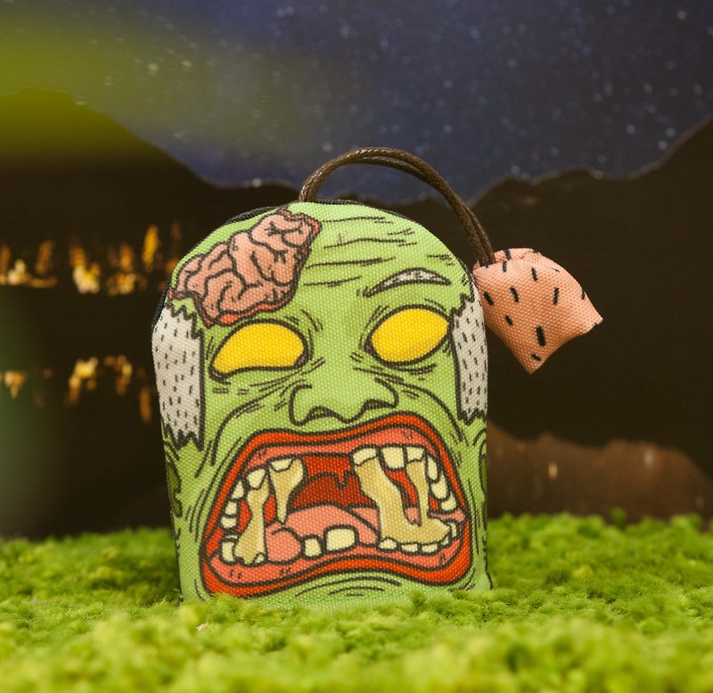 【Waterproof Key storage bag-Zombie Bald man】MKAC - ที่ห้อยกุญแจ - ผ้าฝ้าย/ผ้าลินิน สีเขียว