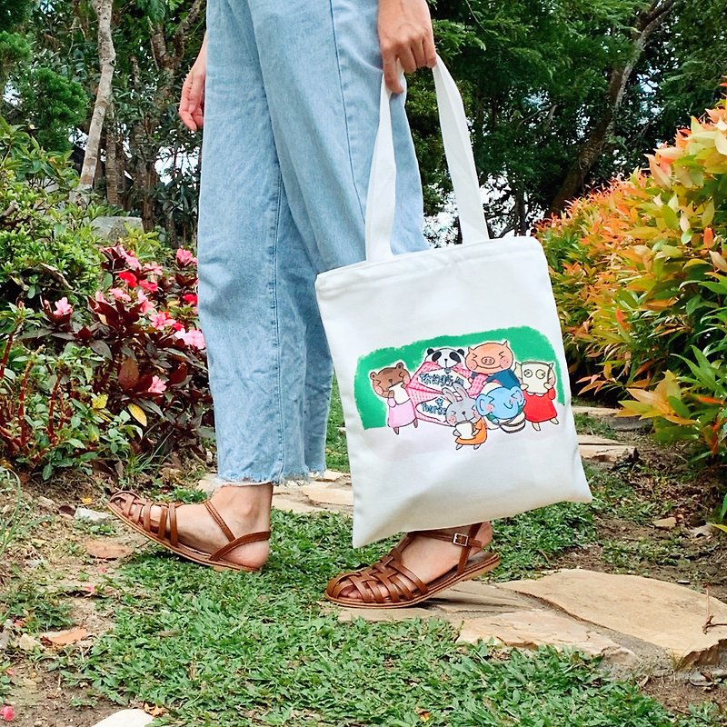 Rainbow Childhood Your Bread Totebag - Messenger Bags & Sling Bags - Cotton & Hemp Multicolor