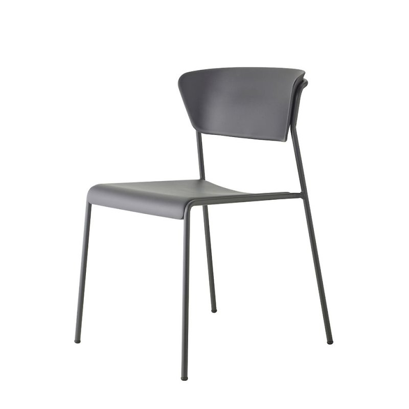 Carbon black Lisa Technopolymer high-tech plastic side chair - Chairs & Sofas - Plastic Black