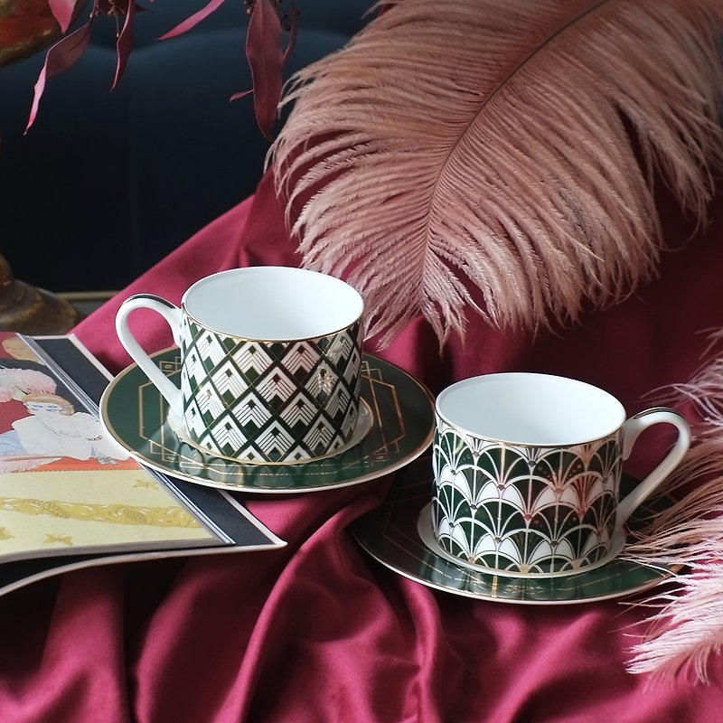 爵士年代系列骨瓷下午茶杯碟雙套裝 - 茶具/茶杯 - 瓷 