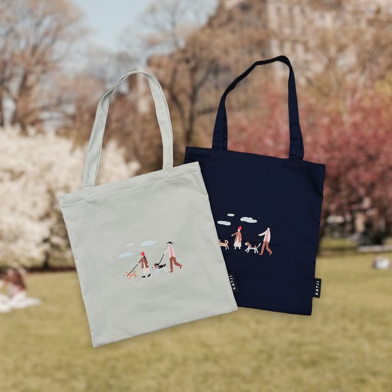 Tote Bag : Dog Walking - 其他 - 繡線 藍色