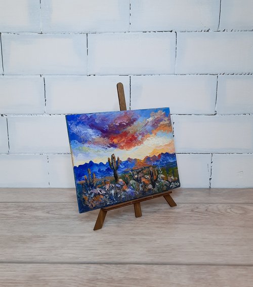 绘画「南国の夕烧け」アクリル絵/新品額縁 绘画「南国の夕烧け」アクリル絵/新品額縁 绘画「南国の夕烧け」