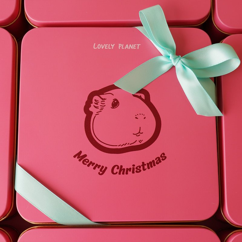 Good Cute Planet Piggy & Bunny Christmas Limited Edition Gift Box (Pre-order) - Handmade Cookies - Other Metals Pink