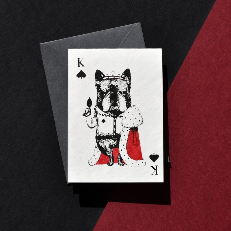 King of Spades and Soybean Oil Playing Cards - การ์ด/โปสการ์ด - กระดาษ สีดำ