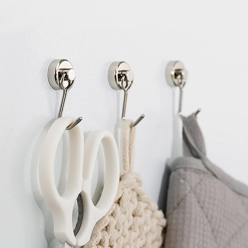 Japan Frost Mountain Rotating Magnetic Multi-function/Universal Metal Hook-6pcs - Hangers & Hooks - Other Metals Silver