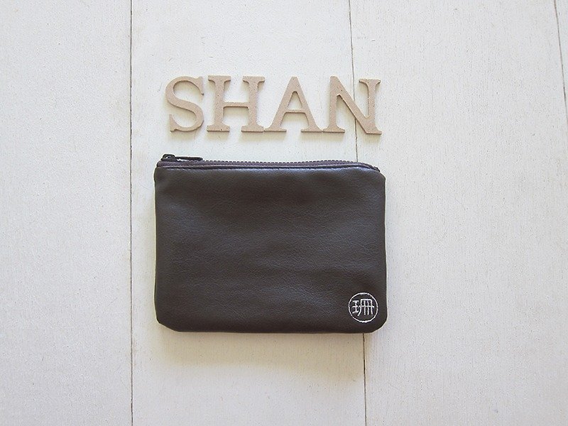 柔らかい革の財布（小さな化粧品の袋） - プラスチックスチールのジッパー - 小銭入れ - 合皮 多色