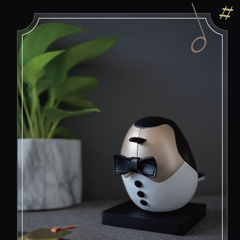 【紙鎮】羅賓鳥 Bird Robin 指揮家皮革擺飾 | 桌面擺件 謝師禮 - 擺飾/家飾品 - 人造皮革 多色