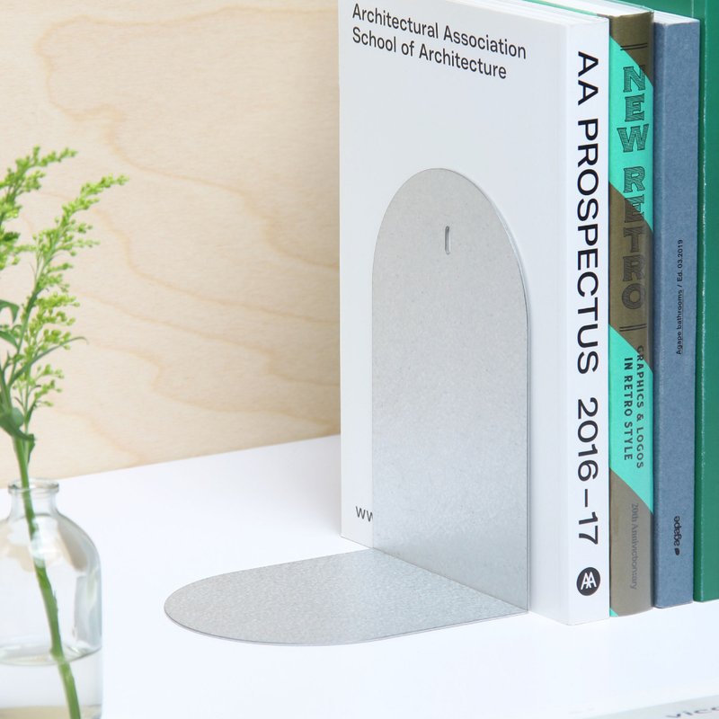 Shanshan bookends/zinc flower storage - ชั้นวางหนังสือ - โลหะ สีเงิน