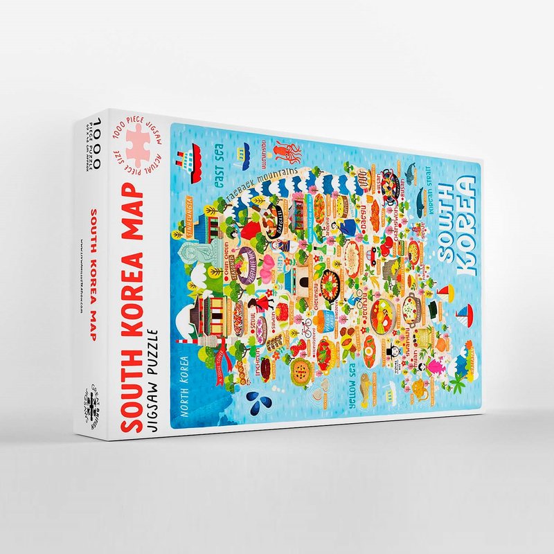 South Korea Map Jigsaw Puzzle 1000 pieces - Puzzles - Paper Multicolor