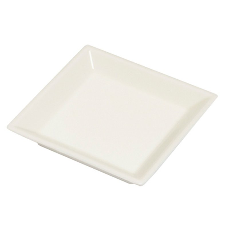 Japanese Shoeido square porcelain incense plate (light blue/dark blue/black) - ของวางตกแต่ง - เครื่องลายคราม 