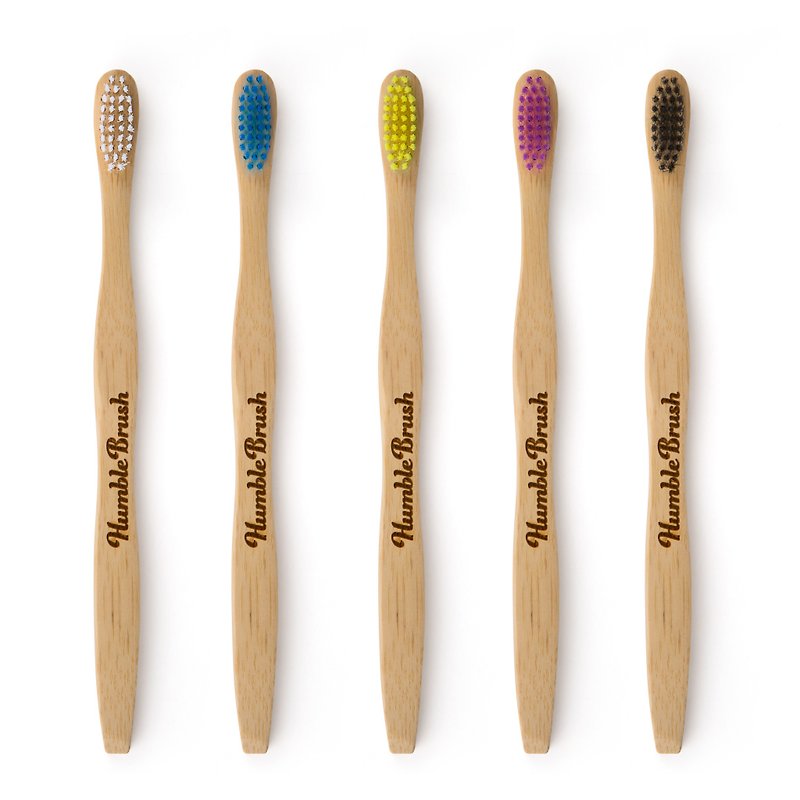 Humble Brush Swedish Bamboo Soft Toothbrush 5pcs Value Set - Toothbrushes & Oral Care - Bamboo 