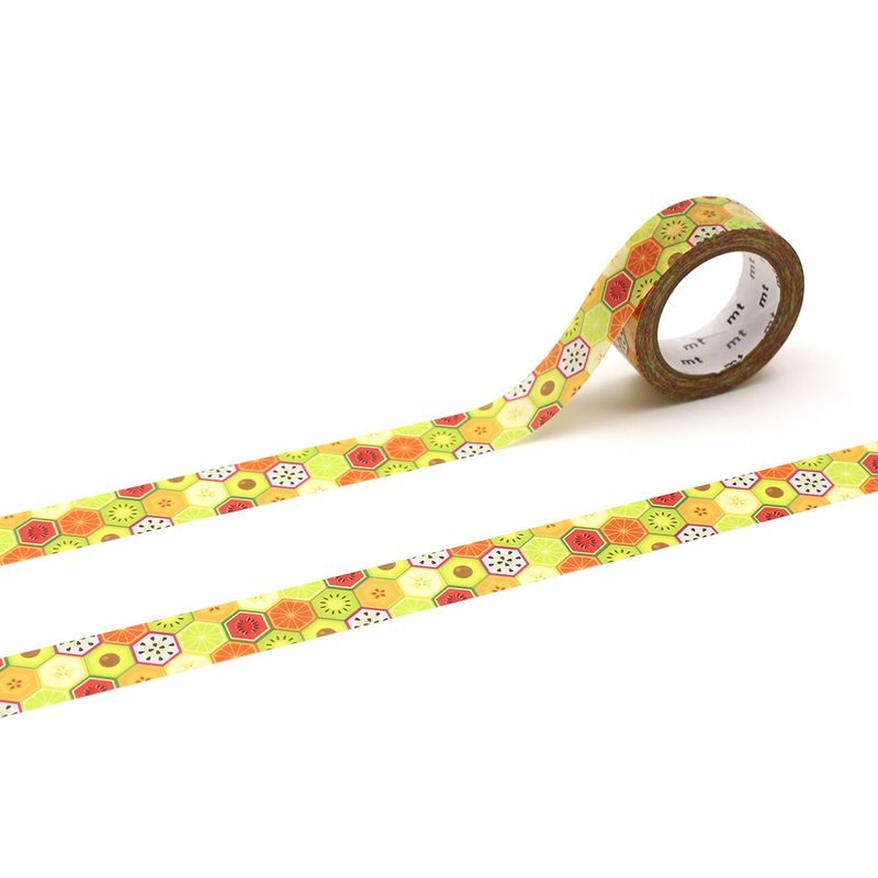 mt ex Masking Tape 2024SS / Hexagon Fruits (MTEX1P236) - Washi Tape - Paper Multicolor