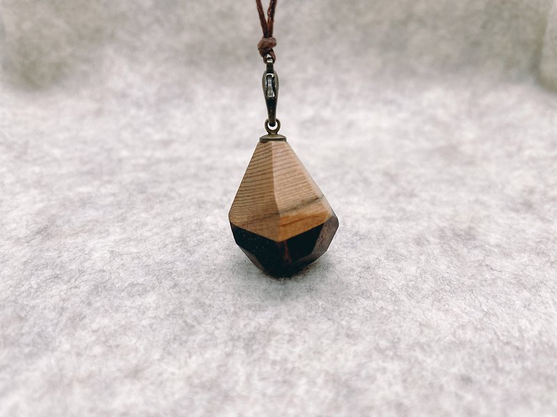 Wood Stone - Irregular Cone - Necklaces - Wood Brown