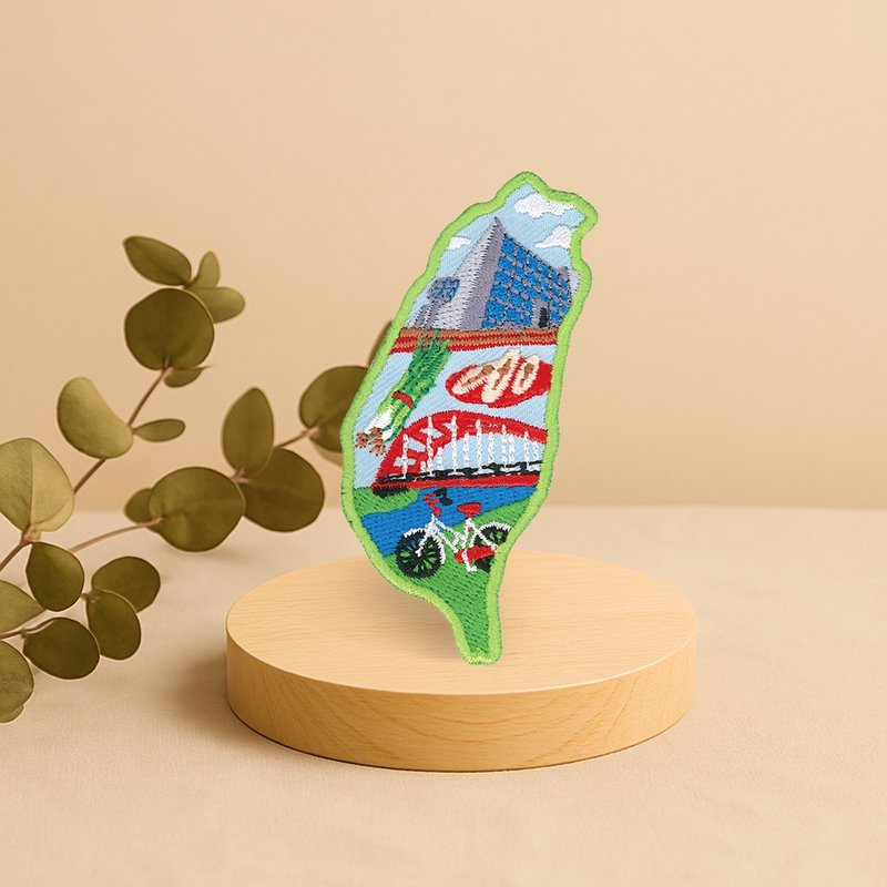 【台灣特色】宜蘭 | 刺繡磁鐵 | 紀念品 | 禮物 | 文創 - 磁鐵 - 繡線 