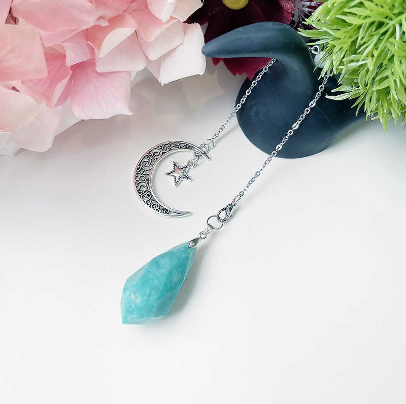 靈擺第一專業品牌 天然天河石天使淚 靈擺 項鍊 吊墜 Amazonite - 項鍊 - 半寶石 多色