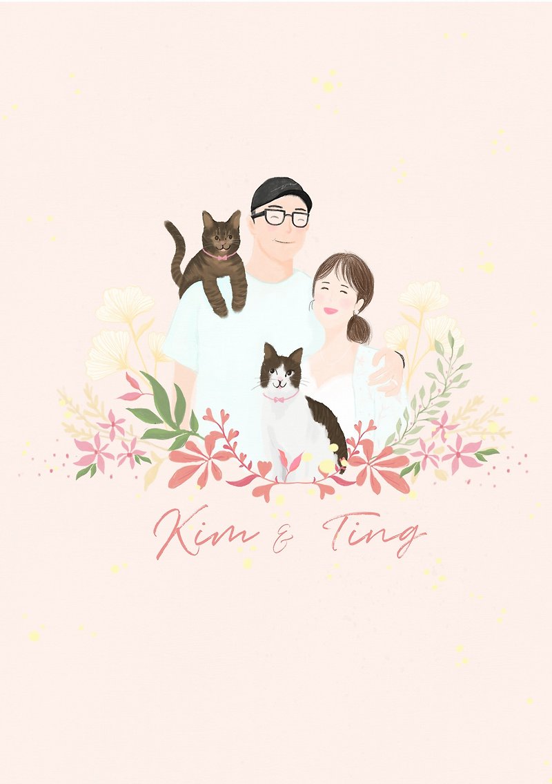 [Marriage Book Appointment] Hand-painted customized wedding book appointment design - ทะเบียนสมรส - กระดาษ ขาว