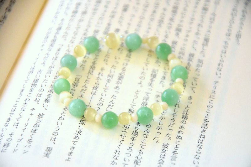 Classic Green Gemstone Handmade Bracelet - Bracelets - Other Materials 