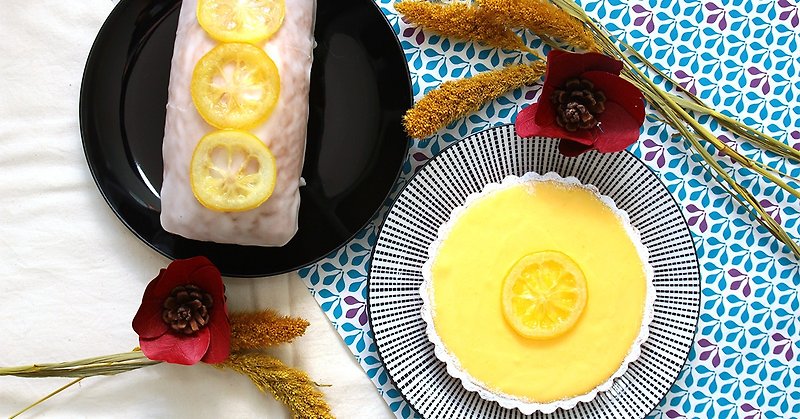 蕾夢姐妹 | 純粹檸檬塔與檸檬糖霜磅蛋糕渾然天成的午茶組合 - 蛋糕/甜點 - 紙 黃色