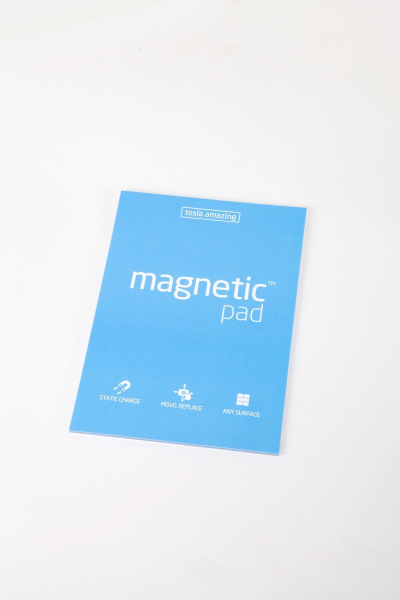 /Tesla Amazing/ Magnetic PAD 磁力便利貼 A5 藍 - 貼紙 - 紙 藍色