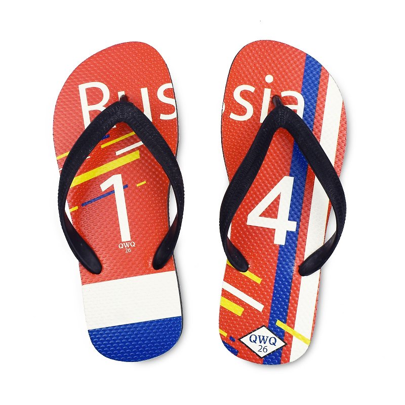 QWQ creative design flip-flops - Russia - men's [limited] - Slippers - Rubber 