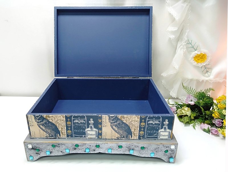 European style storage boxes, storage boxes, home decoration, treasure boxes, classical furniture, gifts for personal use - กล่องเก็บของ - ไม้ 