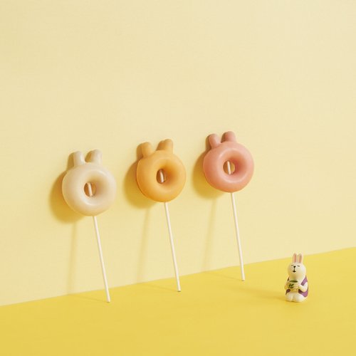 Maru maru donuts 阿丸甜甜圈 兔兔耳朵甜甜圈棒棒糖-單支入/單色10支以上起訂