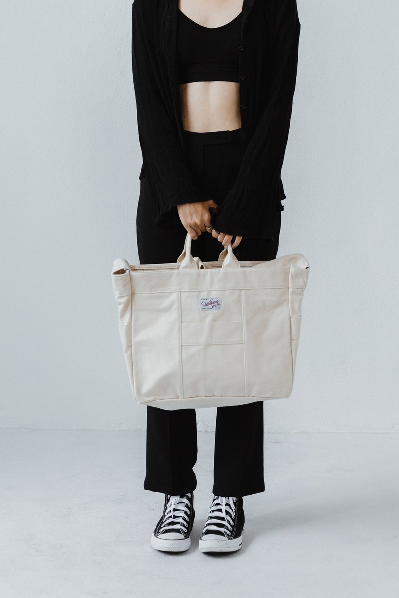 Way Crossbody Bag : Natural - Messenger Bags & Sling Bags - Cotton & Hemp White