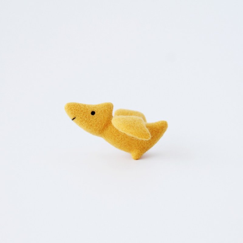 Leyang・Haohao Fun Wool Felt Material Pack-Pilot Pterodactyl - Knitting, Embroidery, Felted Wool & Sewing - Wool Orange