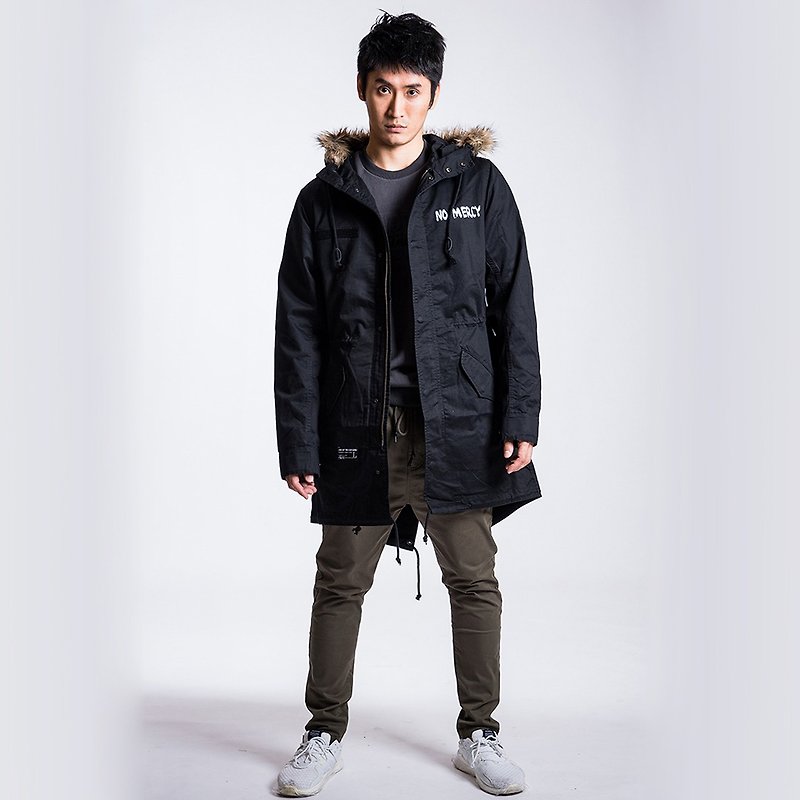L.I.M.I.T.E - Men's Hooded Jacket With Detachable Quilted Lining - Men's Coats & Jackets - Cotton & Hemp Black
