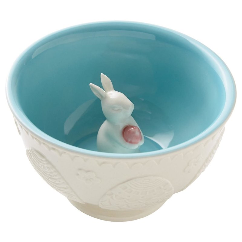 (Limited) white pottery bowl candy US relief - ถ้วย - วัสดุอื่นๆ ขาว
