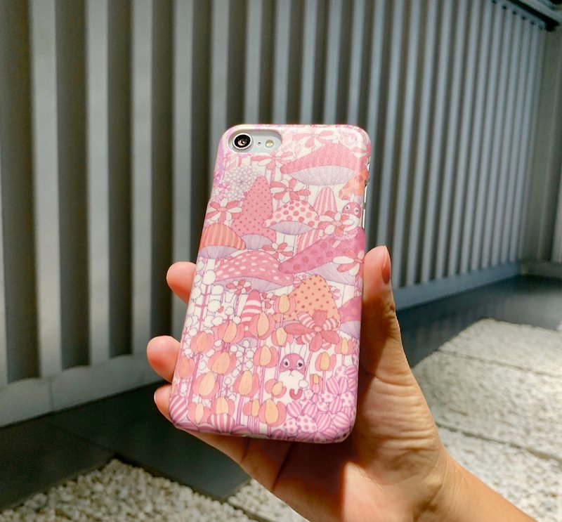 iPhone 7/8 Yoko Furusho Design Ultra-thin double-sided making phone case - Phone Cases - Plastic Pink