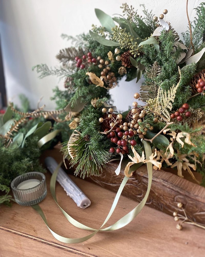 [Experience] Christmas wreath/experience course/exchange of gifts/refreshments included - Plants & Floral Arrangement - Plants & Flowers 